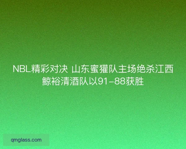 NBL精彩对决 山东蜜獾队主场绝杀江西鲸裕清酒队以91-88获胜